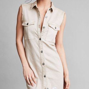 Calvin Klein CK Khaki Sleeveless Shirt Dress